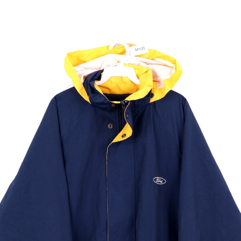 90s Ford Motor Co Mens XL Windbreaker Jacket Blue